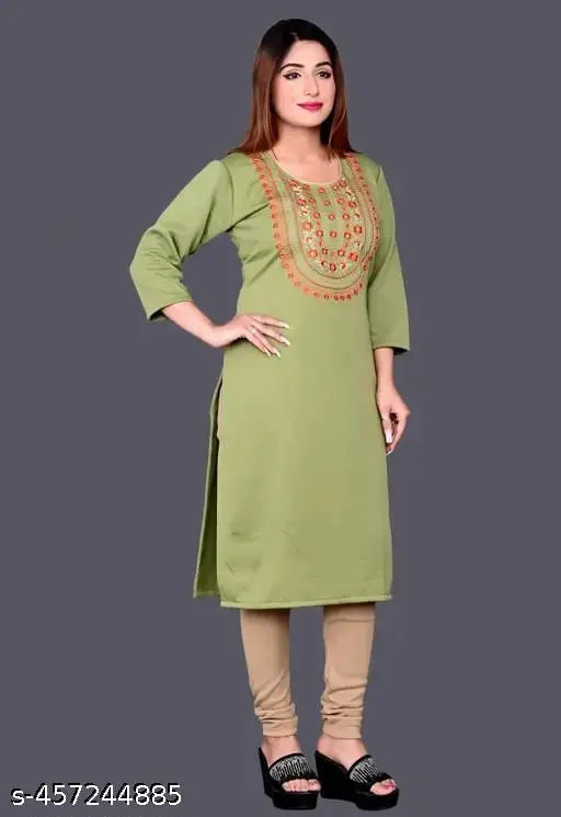 woolen Kurtis winter Kurtis fleece KurtisWoolen kurti , kurti for winter, woman kurti, embroidery kurti