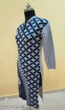 Woolen Gray Black Kurti