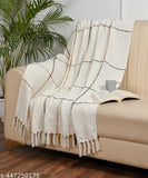 Multi Grid Patterned Handwoven Cotton Throw