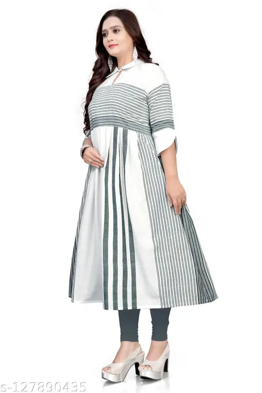 Women Fashion Pure Cotton Anarkali Kurta