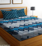 """Cotton Bedsheet"""For Double Bed With 2 Pillow Covers"""