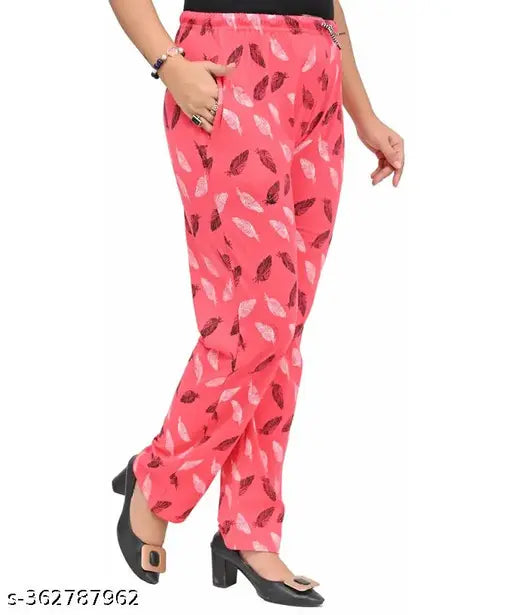 Women's & Girls Printed Cotton Pyjama/Lower/Track Pant/Lounge Pants