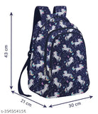 Frantic Polyester 26 L School Backpack With Pencil School Bag Class 1 to 8 Daypack(RR_Blue_Flying_Unicorn_2024_A)