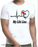 My Lifeline Half Sleeve Round Neck T-shirt Available Printed C Letter for Boys and Mens