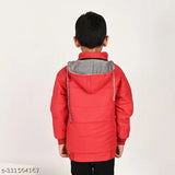 Boys Red Polyster Trandy Jackets & Coats/Jaket for boys Pack Of 1