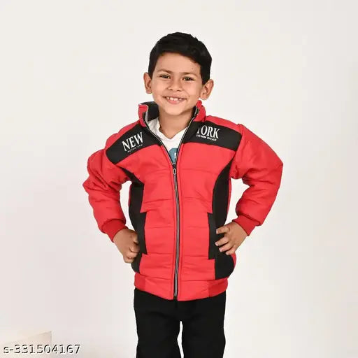 Boys Red Polyster Trandy Jackets & Coats/Jaket for boys Pack Of 1