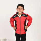 Boys Red Polyster Trandy Jackets & Coats/Jaket for boys Pack Of 1