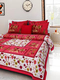 Jaipuri Bedsheet Combo Pack 2 Jaipuri Trendy Bedsheet pack with 4 Pillow Cover