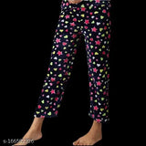 Winter women, Girls printed Regular LONG warm Fleece soft Pajama warm Fleece soft free size pack of 1 assorted color