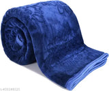 BLAN STAR Floral double Mink Blanket for Heavy Winter 90x85 (Polyester)Blue