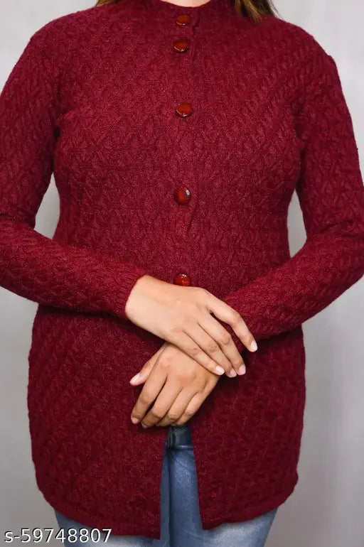 Dartline Winter Wear Acrylic Cardigans Sweater For Women's