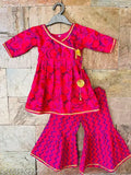 Angrakha kurti & sharara set