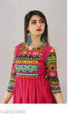 Rayon Full Printed Long Kurti Anarkali