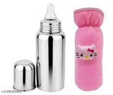 BLESSING ENT Baby Feeding Bottle Stainless Steel for Kids Steel Feeding Bottle for Milk.Zero Percent Plastic No Leakage with Internal (Combo pack)