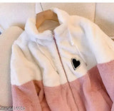 Womens sweater Zip hard Far pink White beauty ful colour