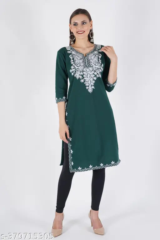 Wool kurti/winter kurta/woolen kurta for women Fabric : Wool