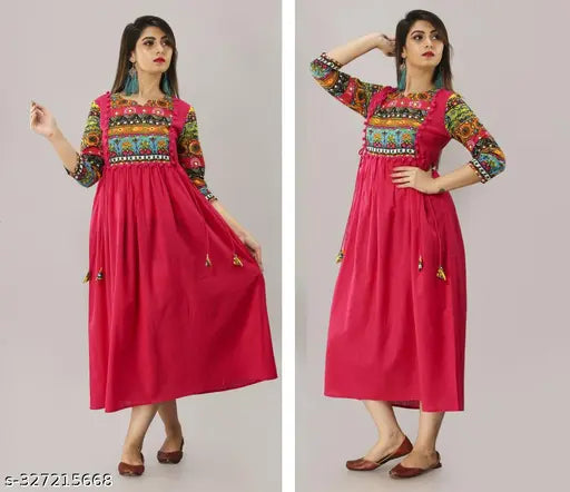 Rayon Full Printed Long Kurti Anarkali