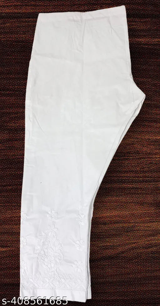 chikankari pant for women cotton fabric