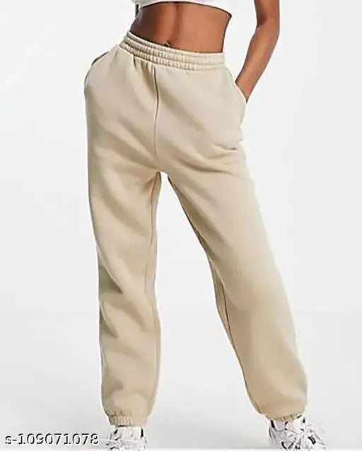 Trousers & Pants || Women Regular Fit Cream Cotton Trousers || Trouser for women ||