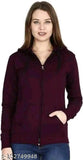 "BARIRA FASHION"Plane Ziper Hood Women-Wine