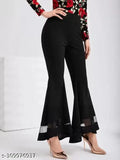 Regular Fit Women Black Trousers | Women Trouser