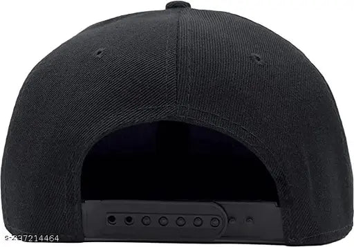 INFISPACE Men's Cotton Hip-Hop Snapback Black Cap cap for men baseball cap stylish cap modern cap casual cap