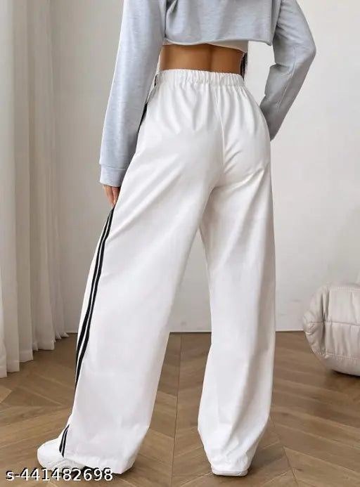 Tamina Women White Stripe Jogger