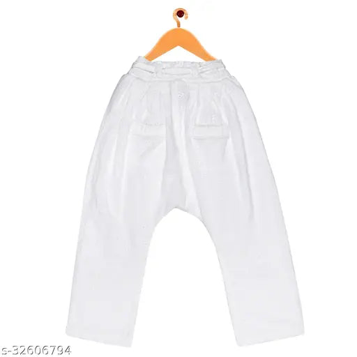 SHOPPERTREE SOLID WHITE PYJAMA FOR GIRLS