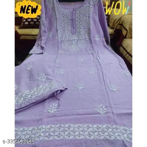 FIROJI CHIKANKARI WORK KURTI (GIFT FOR RAKSHABANDHAN )