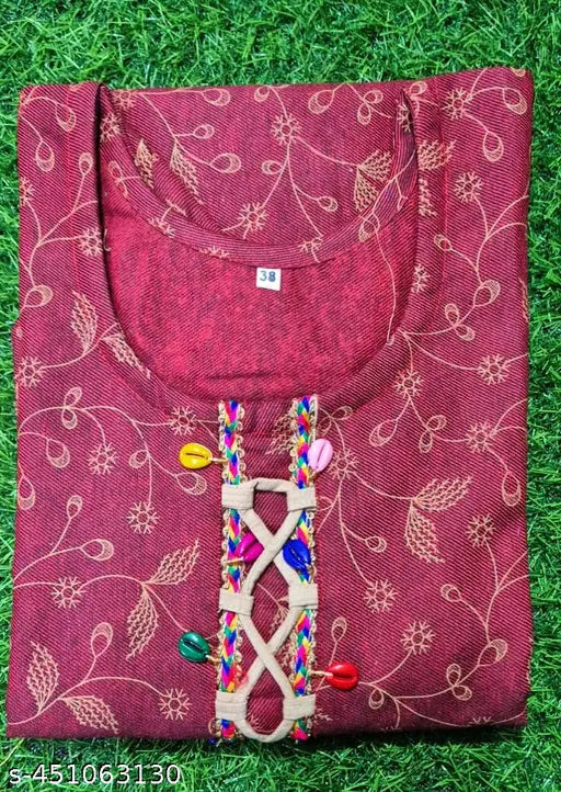 RED Wool long kurti