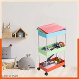 ELIGHTWAY MART Vegetable Kitchen Trolley Plastic ( Shelve-3/MULTY )