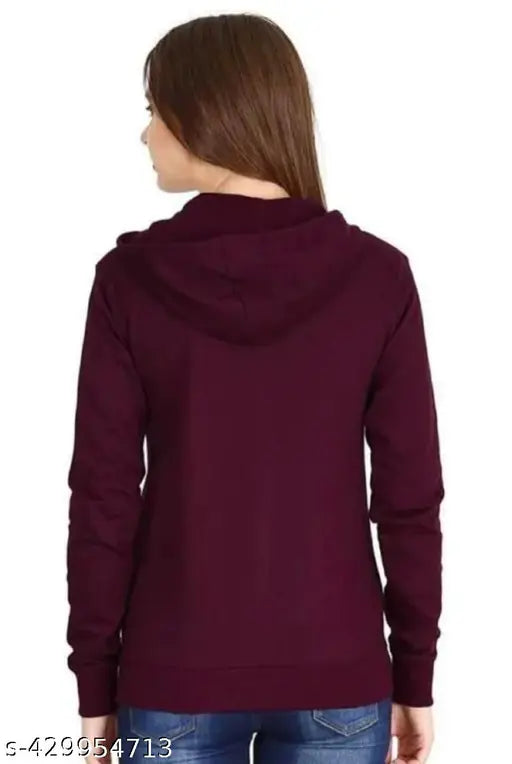 Zipper Hood Jacket Wine