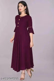 Anar kali kurti colour purple