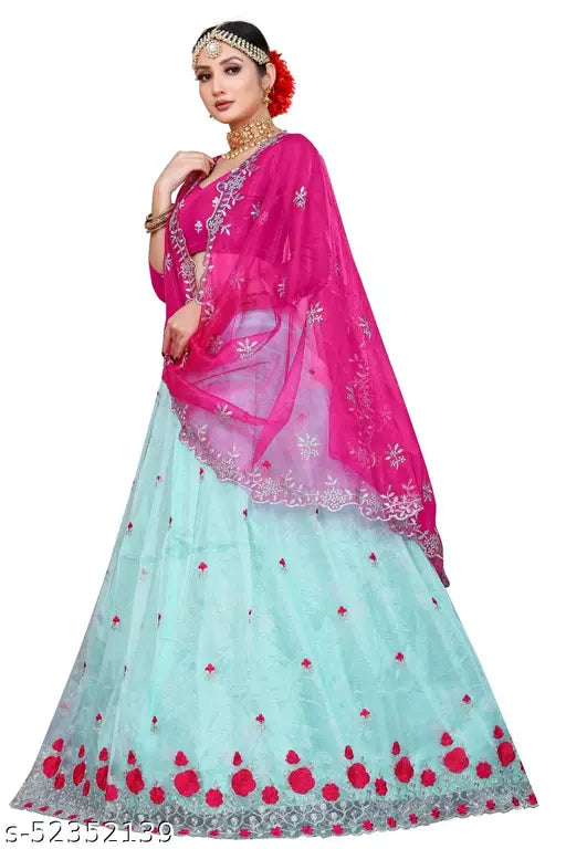 NET LEHENGA WITH DUPPATA