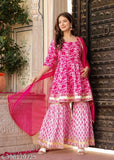 Women Trending Kurta and Sharara Set with dupatta.