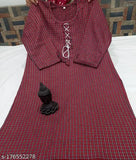 Stylish Red Woolen Kurti Only For Women And Girl