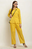 "BARIRA FASHION" Chikan Shirt and Pant-Mustard