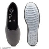 Yuki Grey Comfortable Slip-on Bellies For Women and Girls