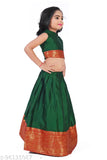 Girls Pattu Pavadai Lehenga Choli Set