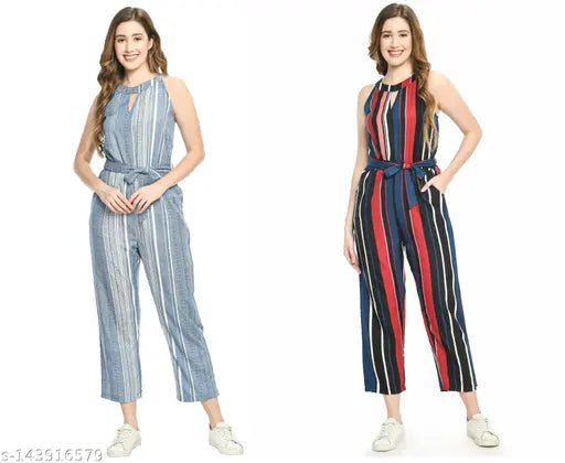 AREEBA FASHION Solid Women Multicolor Jumpsuit