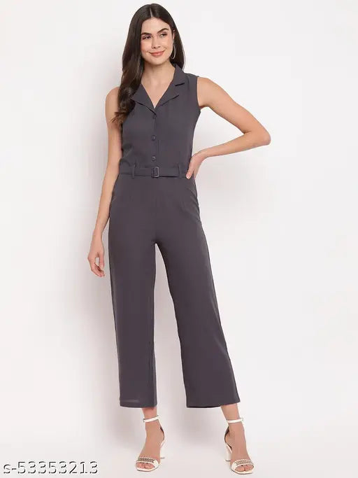 Mayra women's Grey Partywear Jumpsuit