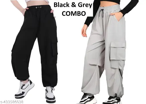 Women solid stylish NS Cargo style joggers