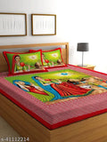 Jaipuri 100 % Cotton Double Bedsheet