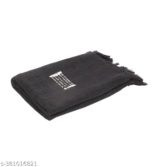 Black Cotton Pattern 50 x 60 Inch Throw