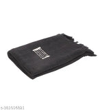 Black Cotton Pattern 50 x 60 Inch Throw