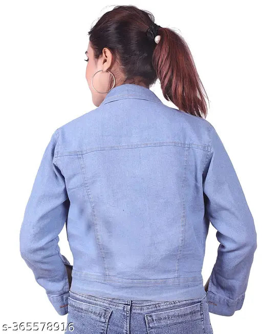 Trendy Regular light blue women Denim Jacket