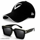 COMBO PACK OF 2/ 1 VIRAT CAP, 1 SUNGLASSES /Trending, Modern, STYLISH, VIRAT Cap & SUNGLASSES For Girls & Boys/Sports Baseball Adjustable Cap For Men & Women PACK OF 2