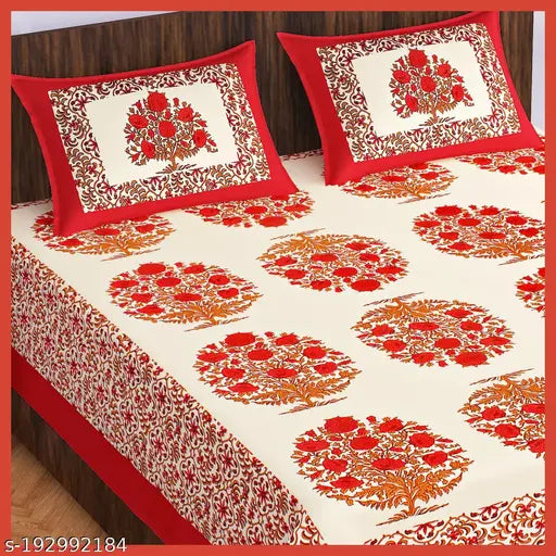 100 %cotton double bed bedsheet