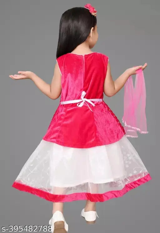 Gorgeous Net lehenga gown for Kids & Girls Babys