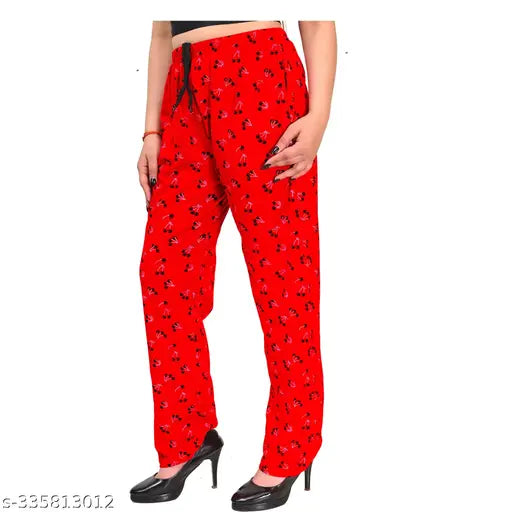 Women & Girls Track Pant / Lower / Pajama Cotton Printed / Beautiful Designs with Attractive Colors | Nightwear & Lounge Wear Pyjamas